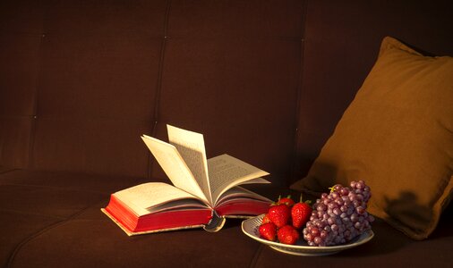 Grapes strawberries plate