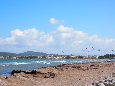 Wind water bay of pollensa photo