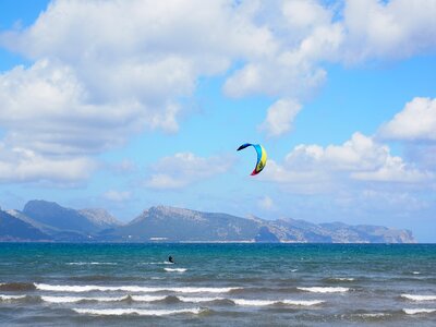 Wind water bay of pollensa