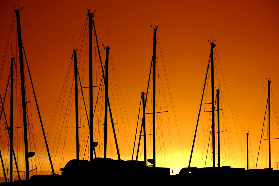 Sunset at the harbor