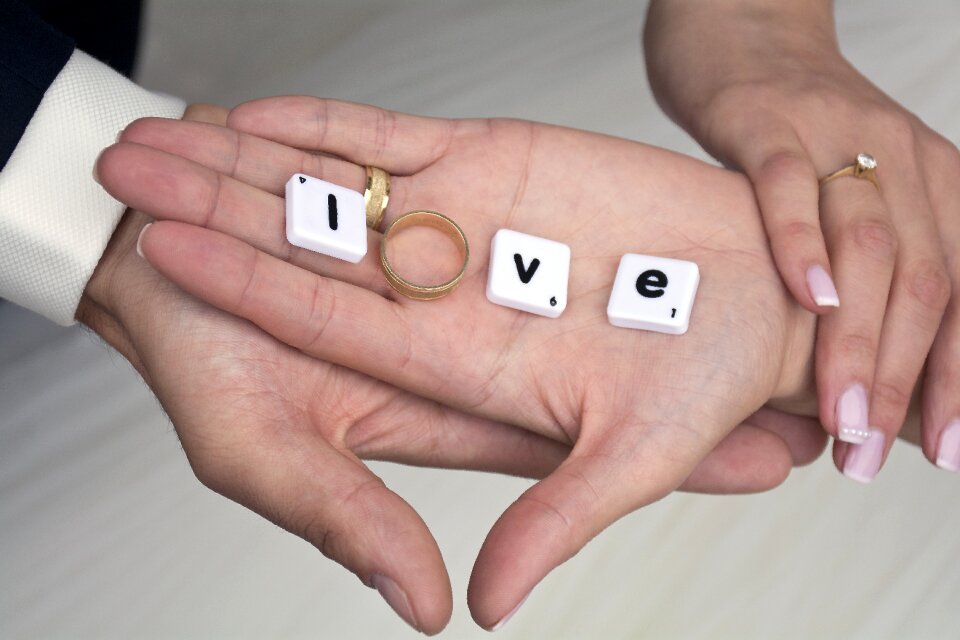 Hand in hand in love people