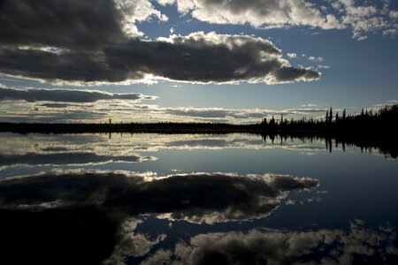 Scenic reflection clouds photo