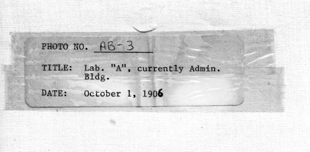 1906 (Oct 1) Lab A Admin Bldg USDA Construction Photo Collection (2)