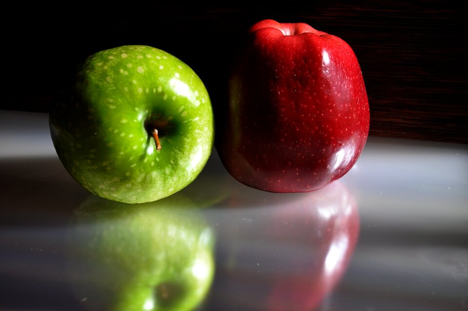 Fruit green apple red apple