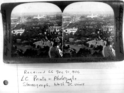 1906 View East from Monument over Ag Grounds LOC P+P Stereograph, Wash DC Views, Berry Kelley and Chadwick Publishers