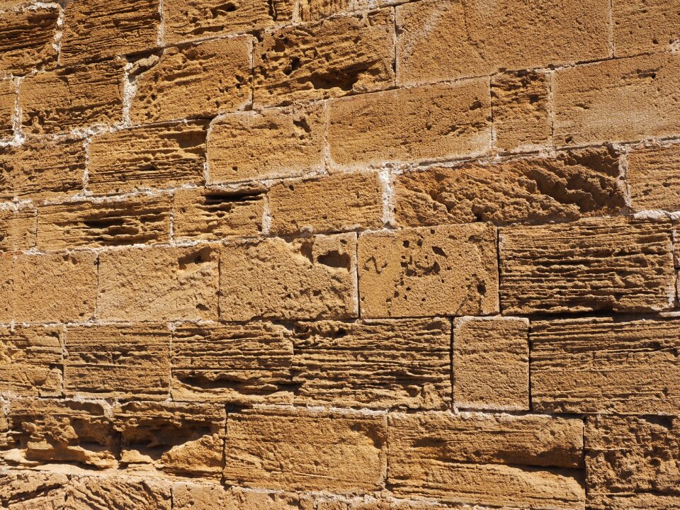 Block sand stone city wall