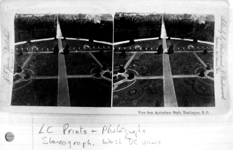 1930 (pre, no date) View from Agriculture Dept LOC P+P, Stereograph Wash DC Views, JF Jarvis Publisher