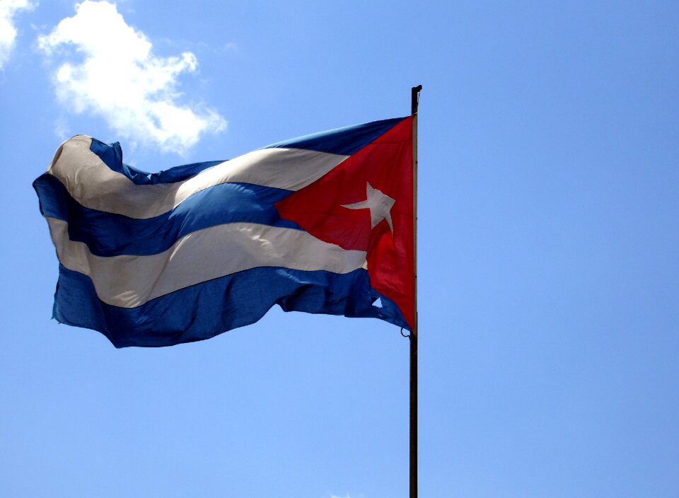 Flag cuba sky