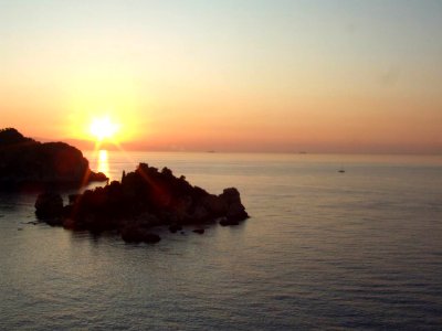 DSCF7827-Dawn Sunset-Isola Bella-Taormina-Sicilia-Italy-gnuckx CC0 HQ