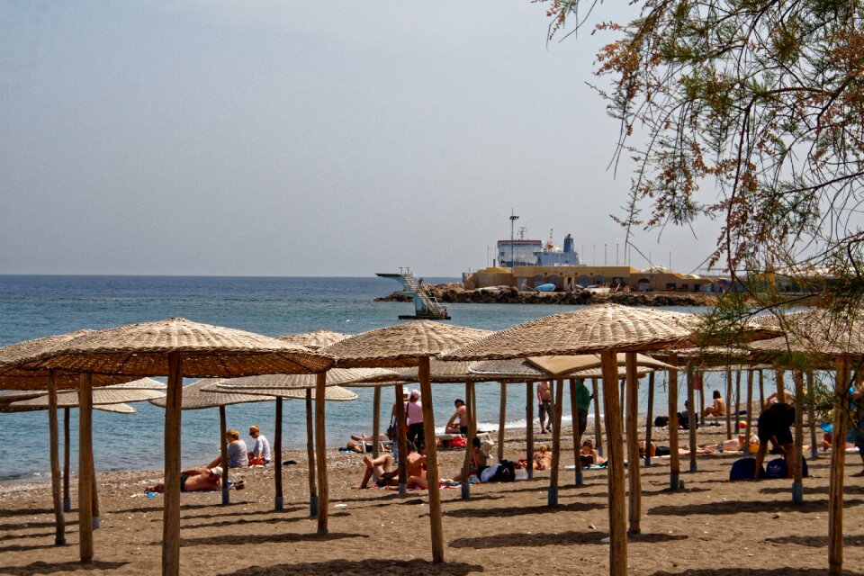 Water beach parasol