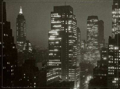 Midtown Manhattan, New York at Night,  ca1934