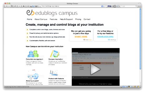 Edublogs Campus Edition runs WPMU