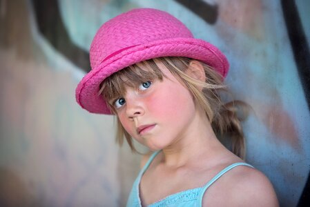 Girl hat face