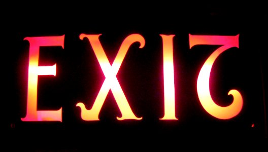 Alexander Hall Exit Sign