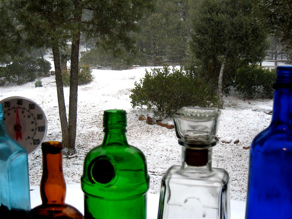 Bottle View of Snow
