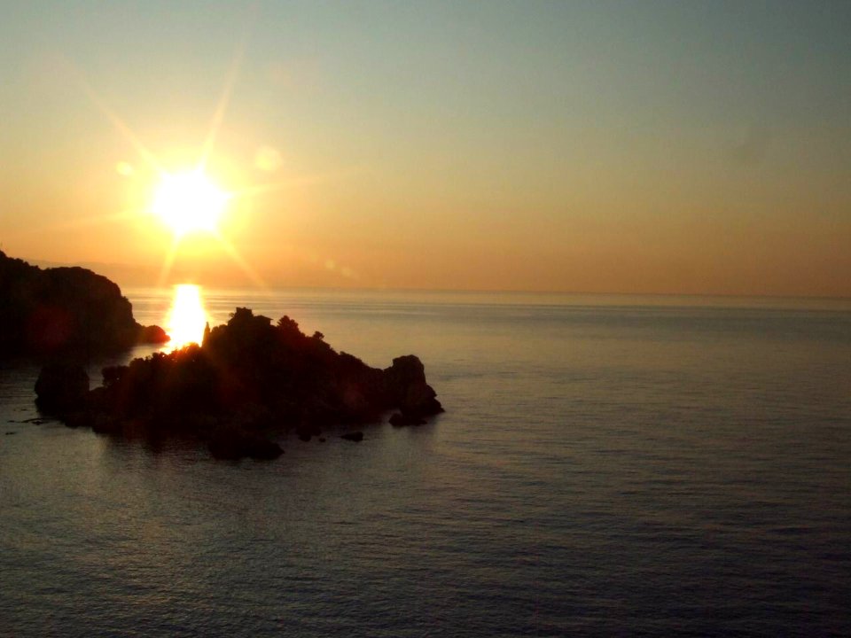 Dawn Sunset Isola Bella Taormina Sicilia Italy gnuckx