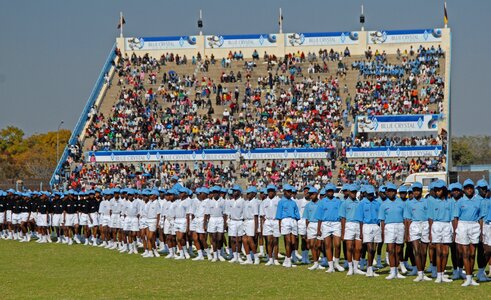 Police day formation stadium
