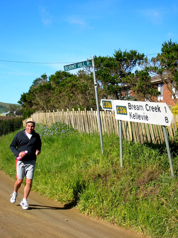 Proof I ran in Tasmania