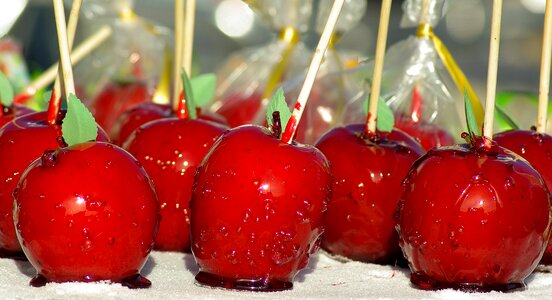 Red apples candied christmas photo