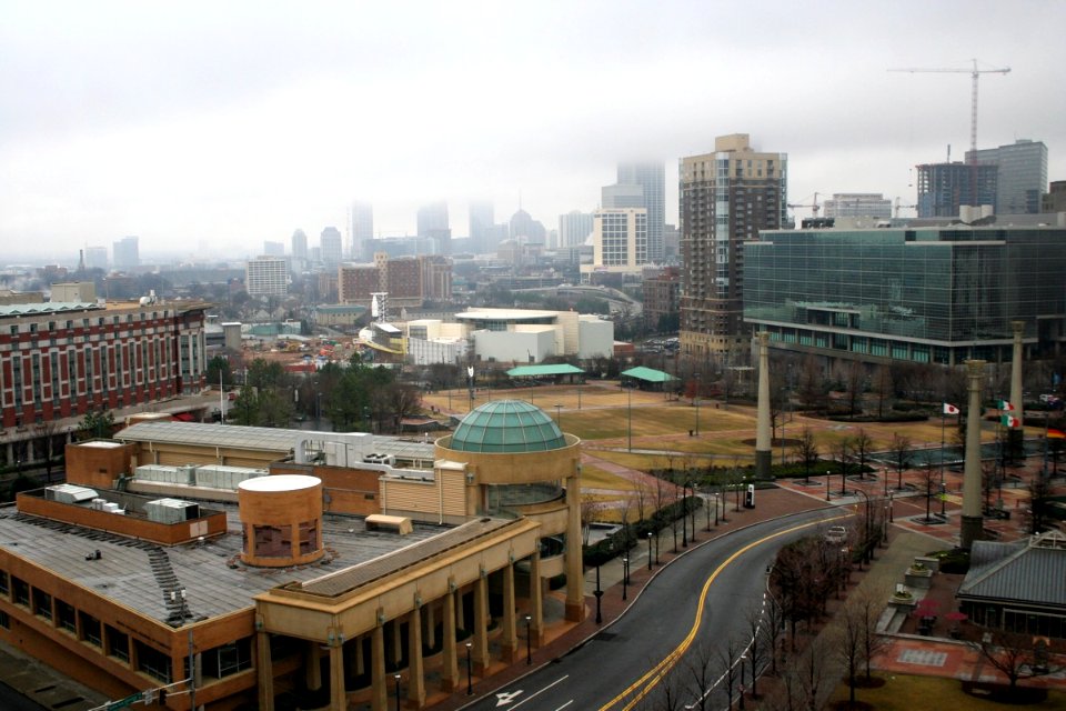 Atlanta under clouds
