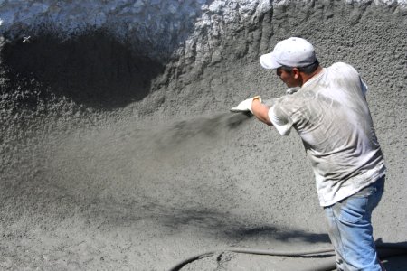 Spraying Concrete