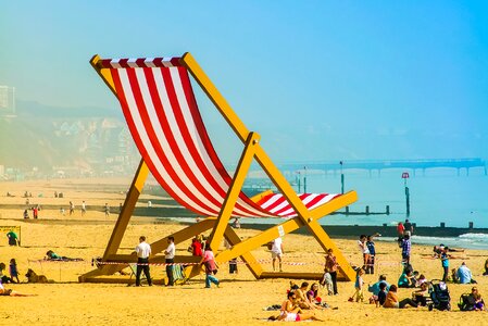 Summer beach sun lounger