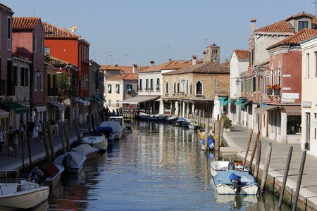 Burano island channel houses photo