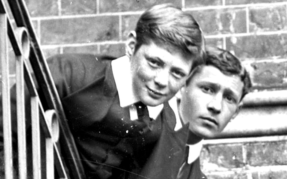 Winston Churchill and George Philip Gurney Hoare at Harrow School, 1892