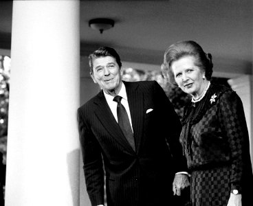 Ronald Reagan and Margaret Thatcher at the White House in 1982