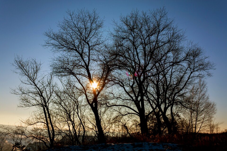 Sky landscape evening sun photo