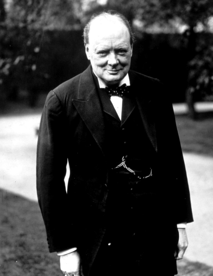 Chancellor of the Exchequer Winston Churchill in the garden of No 10 Downing Street, May 01, 1929