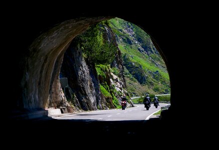 Dark alpine motorcycles