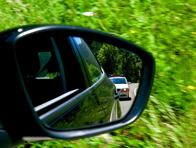 Police rear mirror speed