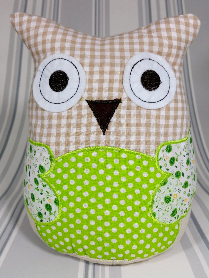 Patchwork green fabric