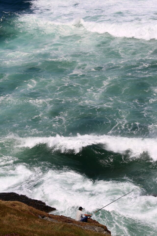 Fishermen water secluded beach