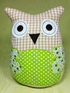 Patchwork green fabric