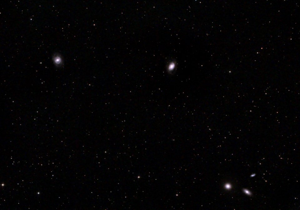 3 Galaxies in Leo: M96, M95, & M105
