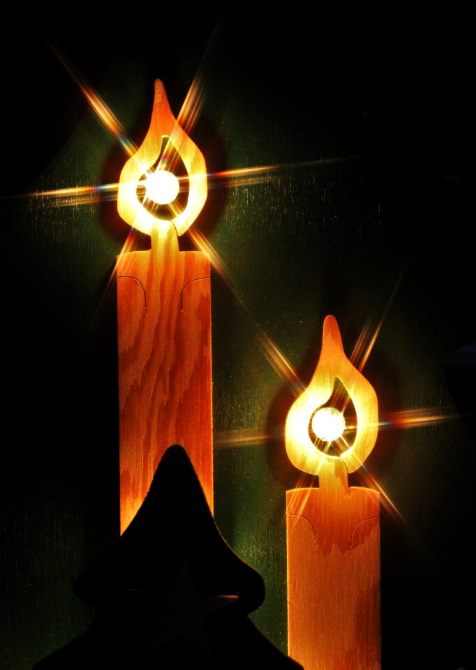 Illuminated light fir tree