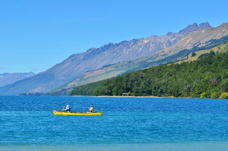 Lake blue sky the scenery photo