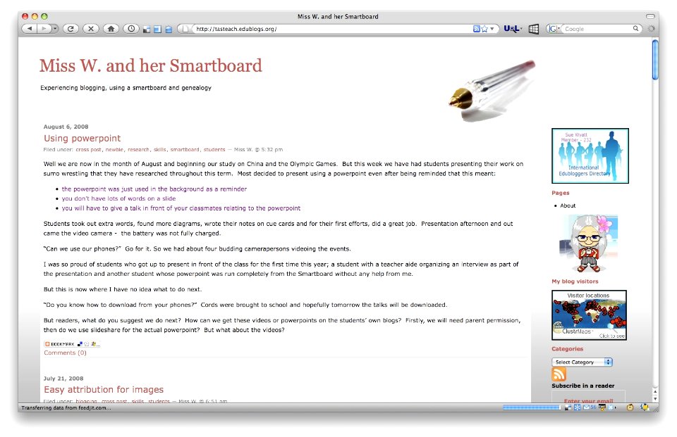 Miss W. and Her SmartBoard