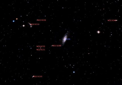 m106 Annotated NGC