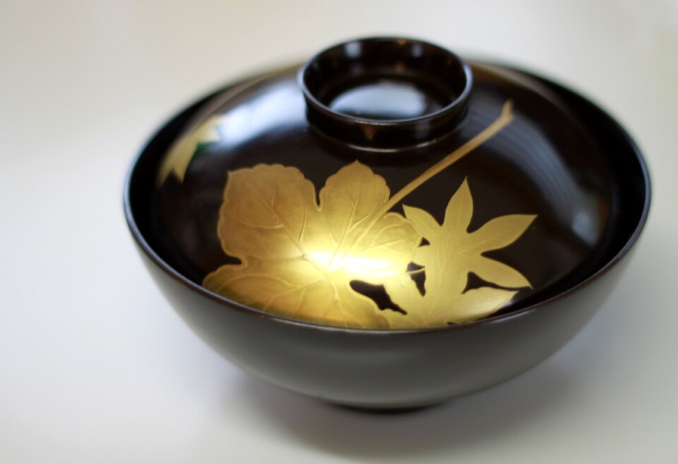 Japanese lacquer coating tableware