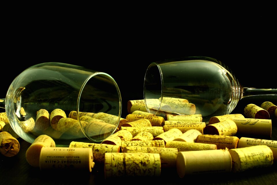 Glass of wine cork cover