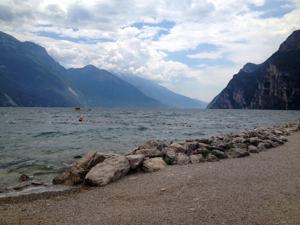 Beach stones mountains