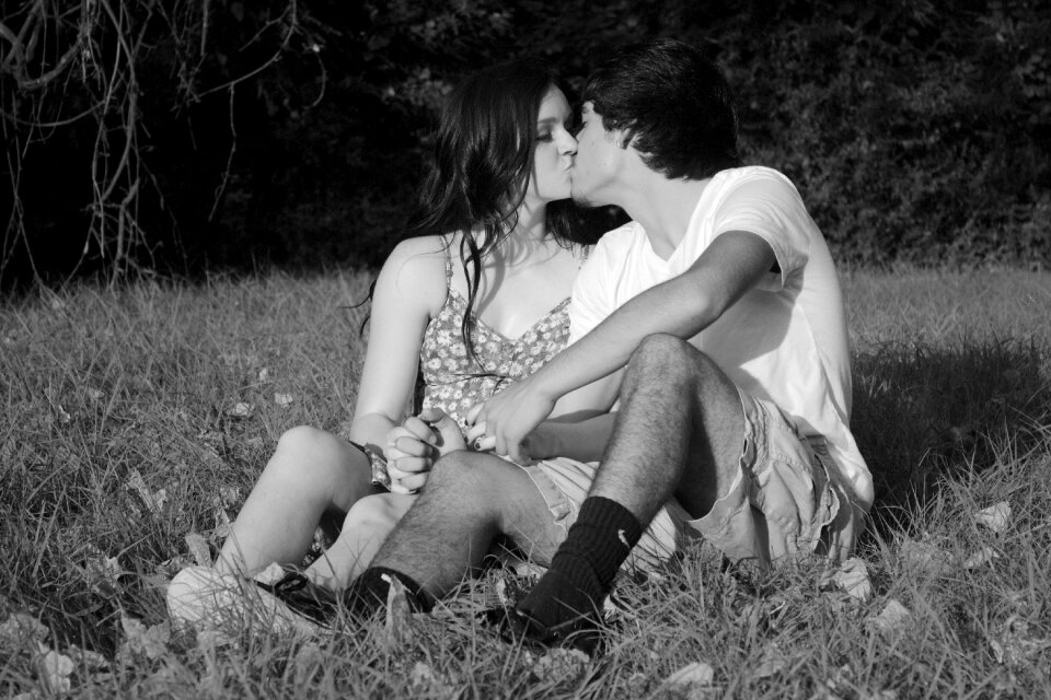 Couple in love young couple smiling