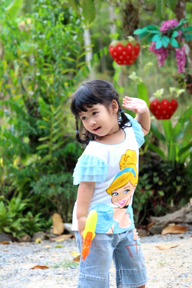 Watergun pretty girl child photo