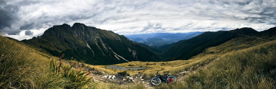 The Lyell Range seen from The Old Ghost Road trail photo