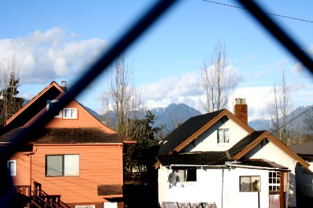 Fence House Sky photo