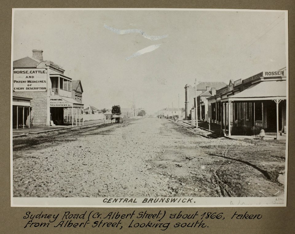 Sydney Road, Brunswick, c1866