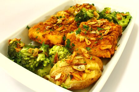 Typical food cod gadus morhua potato